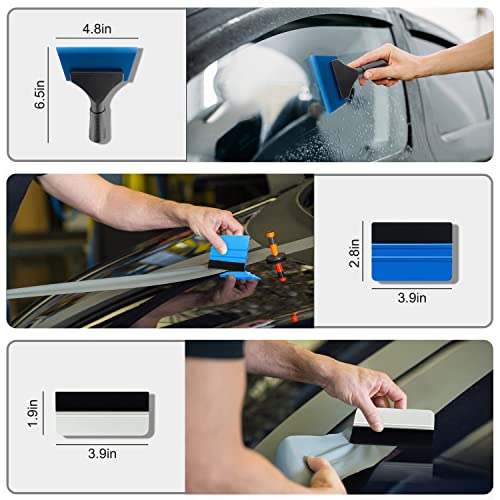 YXGOOD 9 Pcs Vehicle Car Window Tint Application Tools Kit Glass Protective Film Installing Tool Car Window Film Squeegee Auto Vinyl Wrap Installation Kit for Vinyl (9) by YXGOOD - Image 3