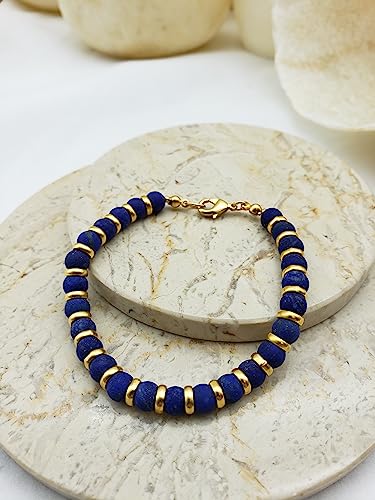 Lapis Lazuli Beaded Bracelet - Sumerian Inspired3