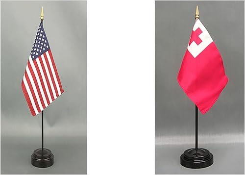 Miniatura 149 de Juego de banderas de escritorio de Afganistán, hecho en Estados Unidos, de rayón de 4 x 6 pulgadas, escritorio de oficina y pequeñas banderas