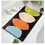 GELing Súper Absorbente Alfombra de Piso Antideslizante Seguridad Entrada al Aire Libre Felpudo Alfombras para Dormitorio Sala de Estar Cocina Baño Oscuro Gris 100 * 150cm