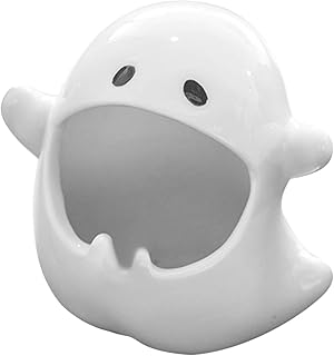 TEHAUX ゴースト型セラミック灰皿 卓上用コンパクト灰皿 ポータブルなデスクトップ装飾 家庭 オフィス向け