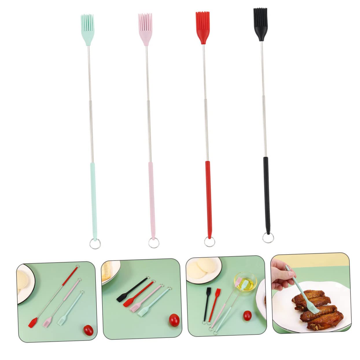 PRETYZOOM 20piezas Pinceles De Silicona Para De Cocina De Pincel Para Barbacoa y Repostería y Fácil De Usar