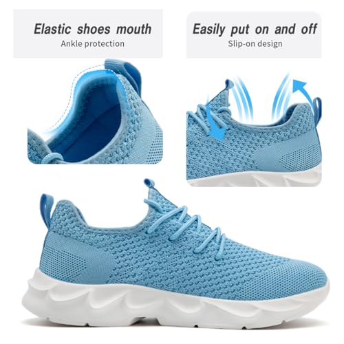 Image of DLWKIPV Womens Walking Shoes Slip On Sneakers Tennis Shoes Running Sport Workout Gym Shoes Athletic Non Slip Lightweight Breathable Fashion Casual Shoes for Travel Work