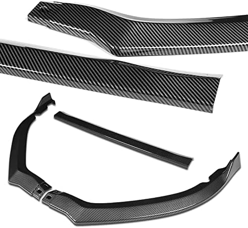 3PCS Front Bumper Lip Kit fit for compatible with 2015-2017 Subaru Legacy, STi-Style Splitter Trim Protection Spoiler, Air-Dam-Chin-Diffuser (Carbon Look)