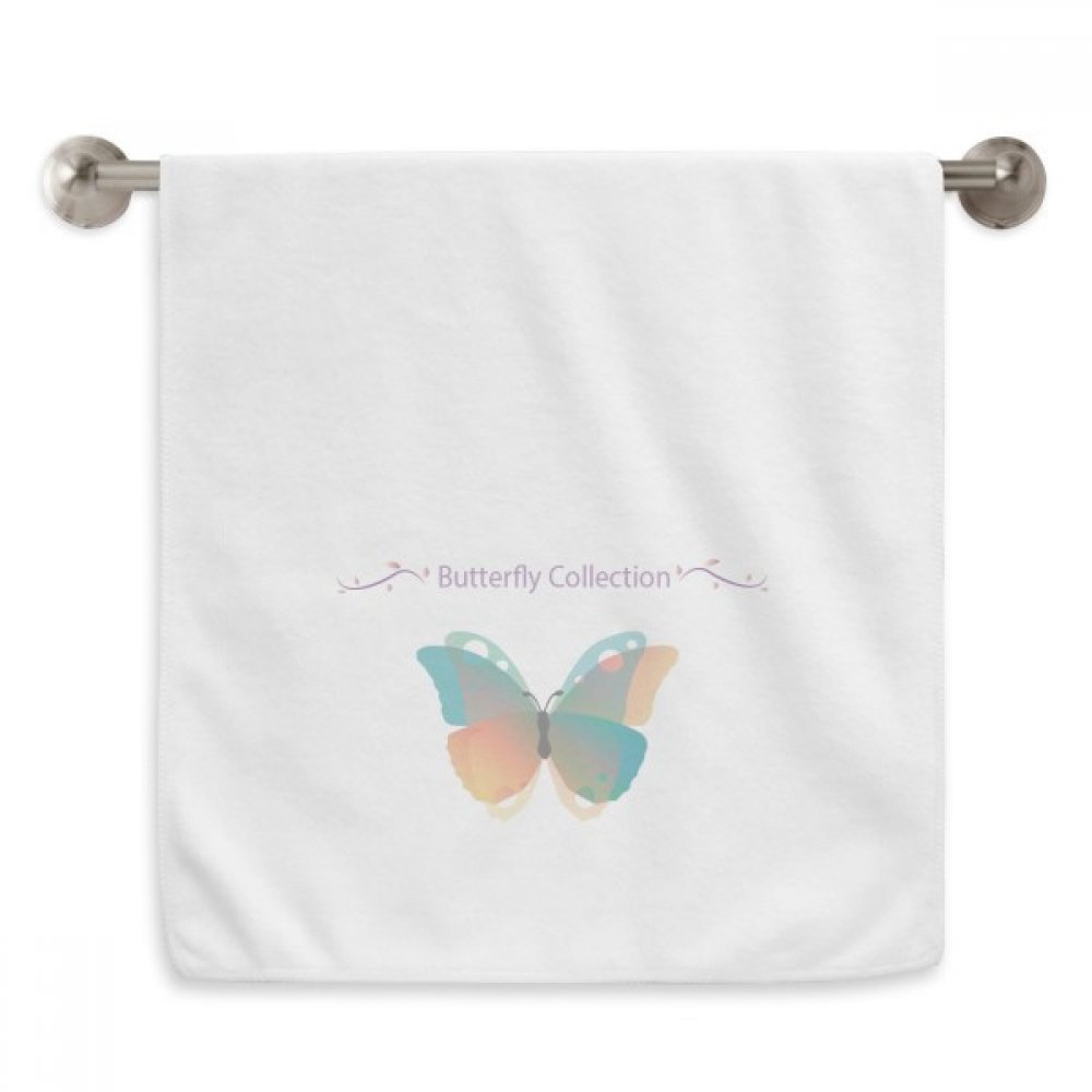 Serviettes débarbouillettes blanches à papillon bleu et rose pour la toilette de bébé