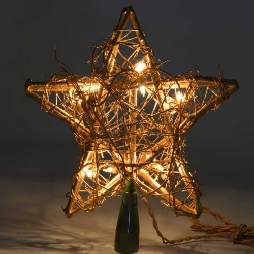 Kurt-Adler-10-Light-Indoor-Rattan-Gold-Star-Treetop Kurt Adler 10 Light Indoor Rattan Gold Star Treetop