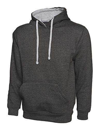 Sweat à Capuche bicolore UC507 Gris XXL pour vos sorties décontractées