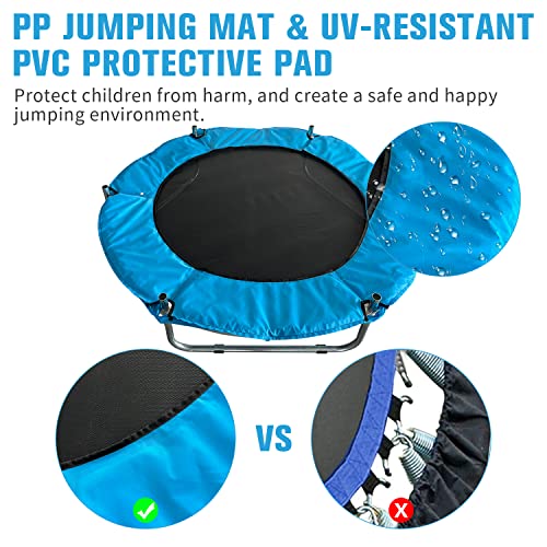 Indoor Outdoor Trampoline For Kids, Telawah 55" Small Toddler Trampoline With Safety Enclosure Net,Trampoline Toy Round Jumping Mat,Recreational Trampolinds Birthday Gifts For Children Boy Girl. #TOP4