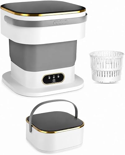 Mini Machine à Laver Portable 15L Pliable avec Essorage Vxoyo