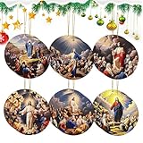 Krippen-Ornamente | 12 Stück Weihnachtsornamente aus Holz | Jesus- zum Aufhängen für Baum Kirche Rückspiegel Schule Wohnzimmer Auto Wand Schlafzimmer | Ostern