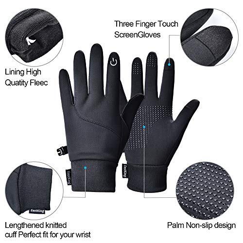 Eastking Winter Gloves For Women Men, Touch Screen Heated Gloves Water Resistant Waterproof Cold Weather Gloves For Cycling Walking Riding Running Driving Golfing For Men And Women thumb #1