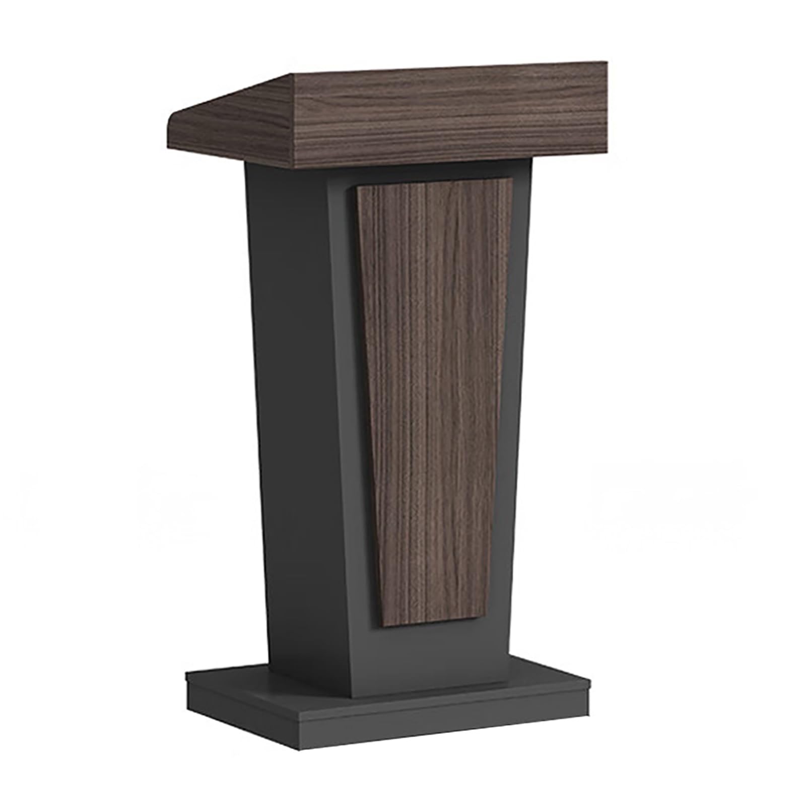 Atrile de Madera marrón con Ruedas, Atril de Madera de 2 Niveles, púlpito con Parte Superior Inclinada para Iglesias, oficinas y escuelas, Atril portátil para Eventos.
