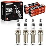 A-Premium Iridium Platinum Spark Plugs Compatible with Honda CR-V, Civic, Accord, Crosstour & Hyundai Elantra, Elantra Coupe/GT, Sonata, Santa Fe, Santa Fe Sport, Tucson, Venue & Kia Soul, Pack of 4