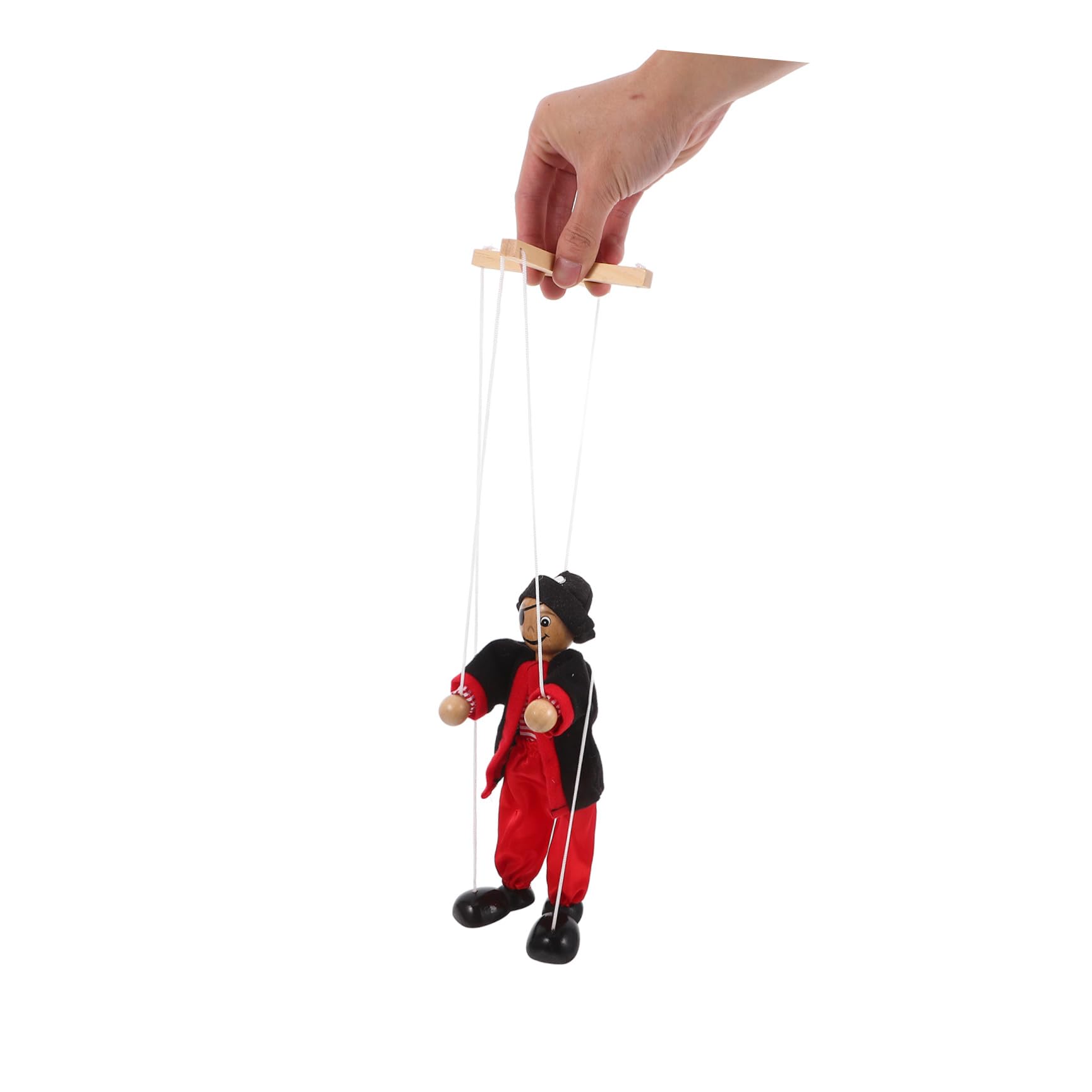 Marionnette À Fils Pirate en Bois 9.25In Jouet Interactif Parent-Enfant Théâtre Marionnettes Décoration Pirate Amusante