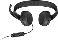 Vista 4 de Lenovo Auriculares estéreo con cable USB-A para PC/portátil, cancelación de ruido AI a través de la aplicación, 4.94 oz ligeros, auriculares