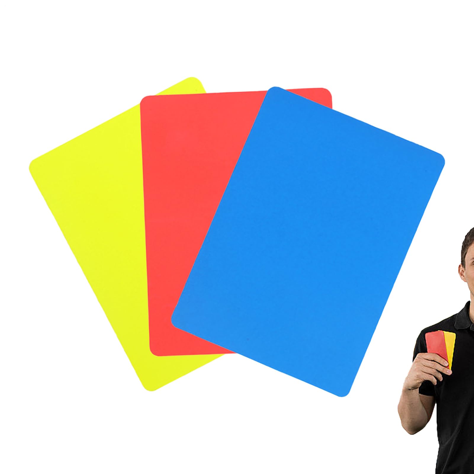 Tarjetas de referencia de fútbol, herramienta profesional de alta visibilidad para árbitro, hockey, voleibol, baloncesto, lucha libre, balonmano