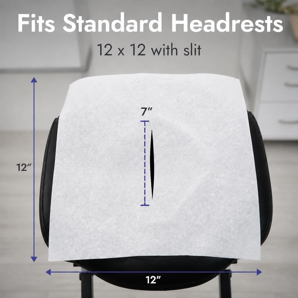 Chiropractic/Massage Exam Headrest Sheets with 7" Slit 12" x 12" 1,000/Case — Amazon image 5