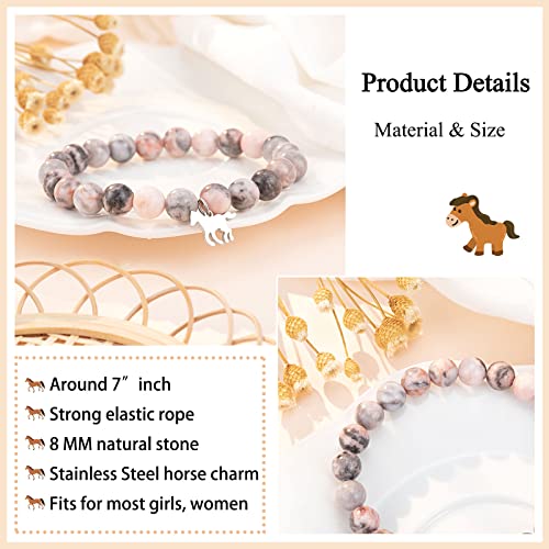 DiRikiss Horse Gifts for Girls 8-10-12 Horse Bracelet Stuff Valentine Day Gifts for Teen Teenage Girls Birthday Christmas Gifts for Horse Lover Birthday Party Supplies for Girls Jewelry - Thumbnail 4