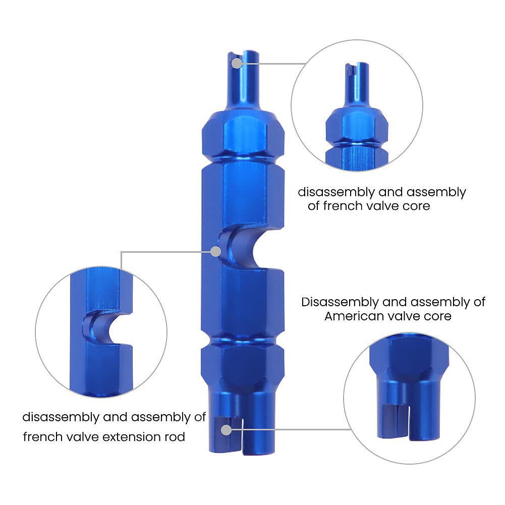 Kit Nuclei Valvola Bici - 12 Pezzi Presta/Schrader Con Strumento Rimozione - Per MTB E Strada - Foto 7