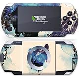DeinDesign Skin kompatibel mit Sony PSP 1000 Folie Sticker Wolf Graphic Illusion
