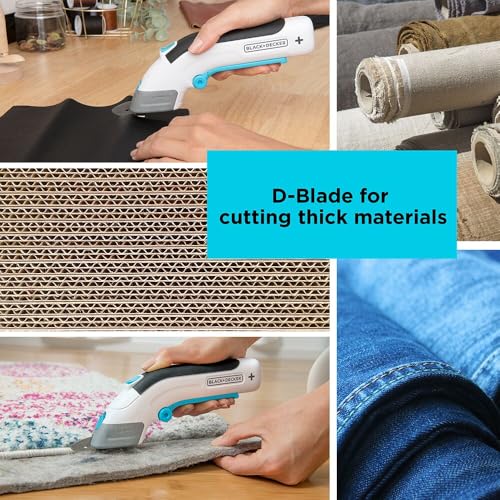 BLACK+DECKER 4V MAX Cordless Electric Fabric Craft Scissors, USB Rechargeable (BCSC115FF) - image 6