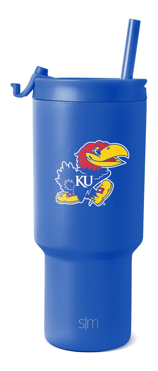 Simple Modern Kansas Jayhawks Tumbler with Straw | 30oz | Collegiate
