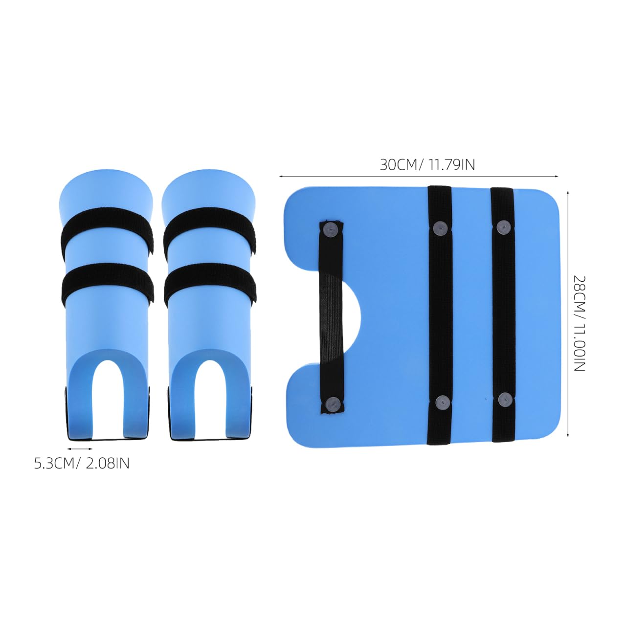 Totority EVA Float Belt Resistance Bands 2pcs Blau - Leichte Aqua Manschetten für Pooltherapie & Krafttraining, Verstellbare Rückenstütze für Erwachsene & Senioren