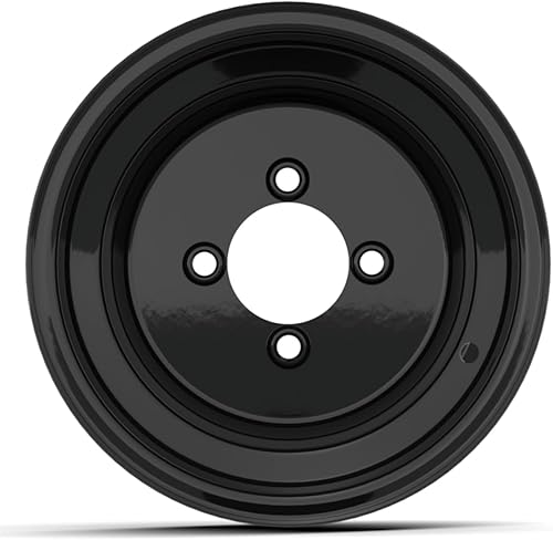 Miniatura 8 de GTW Rueda de carrito de golf de acero negro mate  10 x 7  desplazamiento 34  patrón de pernos de 0.157 x 4.000 in