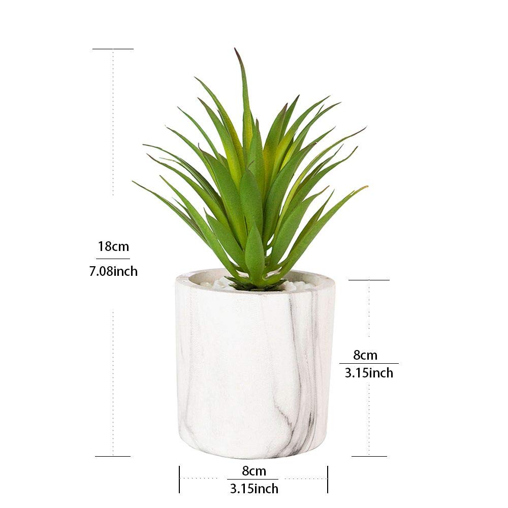 EBUYOM Artificial Succulents Agave Sisalana Plants Faux Plants Potted Plants Fake Bonsai Home Office Decoration Garden DIY Greenery Set
