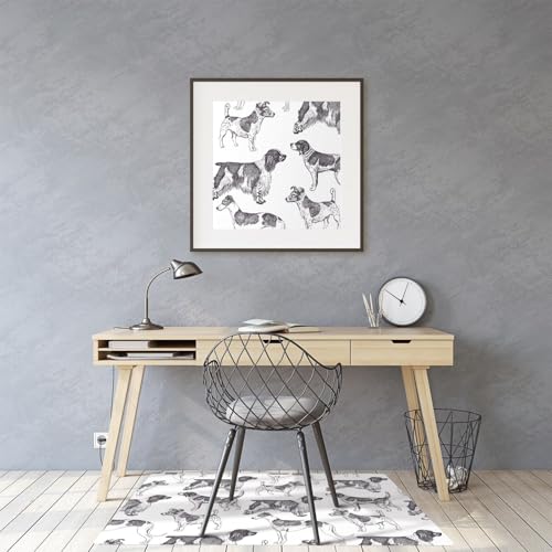 Tapis de chaise 120x90 cm imperméable en PVC style bohème - 4