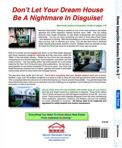 Home Inspection Business from A to Z: Real Estate Home Inspector, Homeowner, Home Buyer and Seller Survival Kit Series (Real Estate from A to Z)