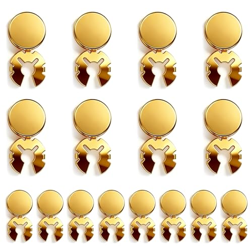 16 cubre botones redondos de latón dorados para camisa miniatura 1