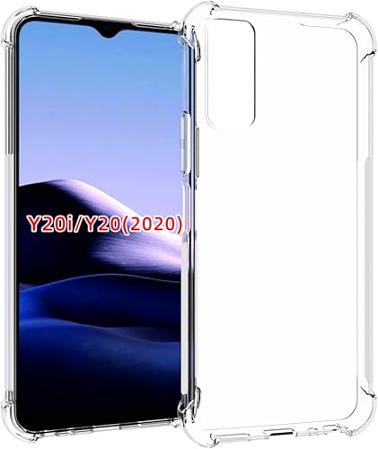 Funda para Vivo Y20 / Y20S / Y11s TPU transparente cuatro esquinas cubierta protectora transparente suave funda