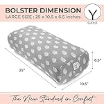 Y O GAYO Yoga Bolster - Made with 100% Cotton, Yoga Pillow Set Includes Extra Washable Cover and Carry Bag - Image 2