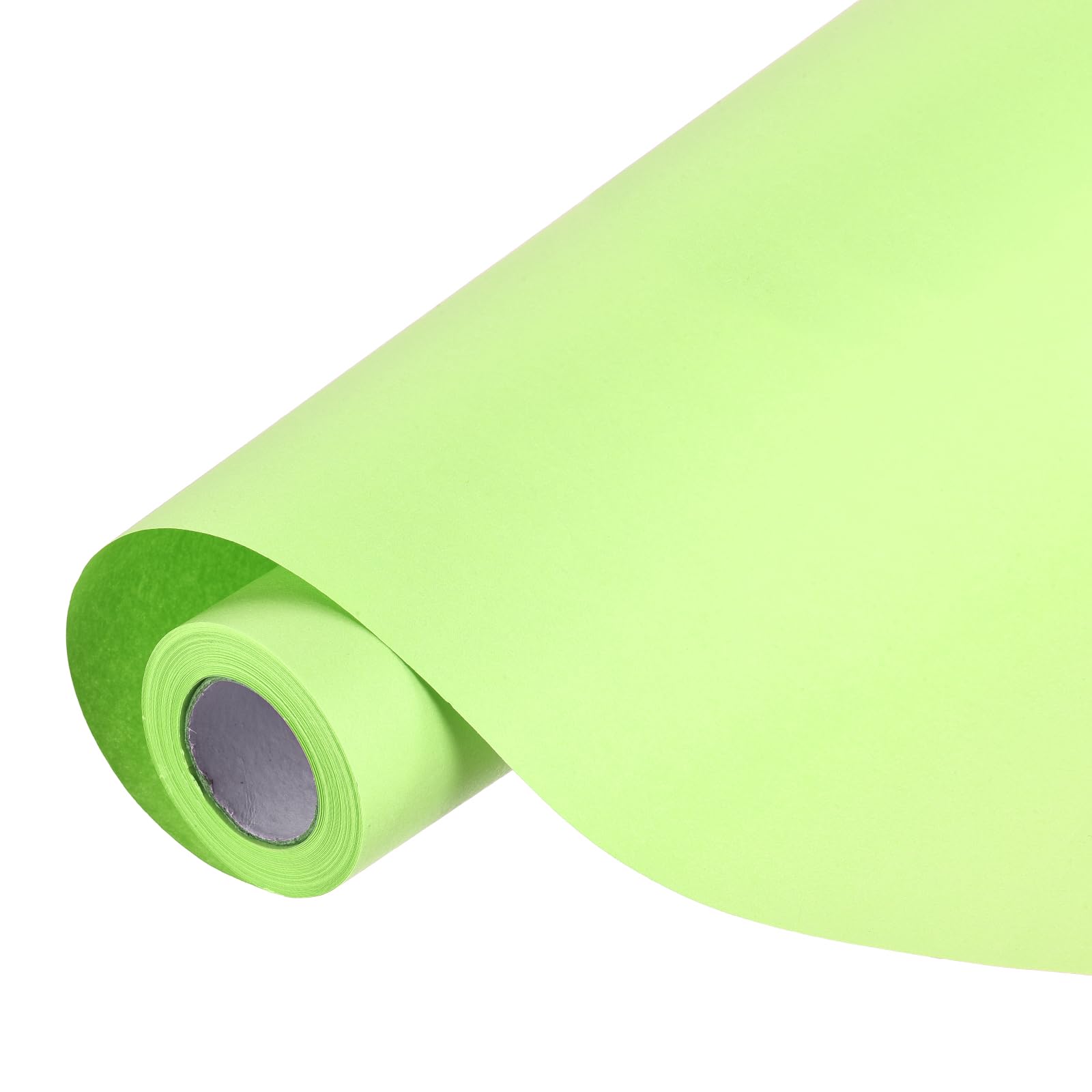 sourcing map Kraft Wrapping Paper Roll, 38cm x 1100cm Decorative Paper for Gift Wrapping Bouquet Flower Bulletin Board Art Painting Craft Packaging Shipping, Light Green 80GSM