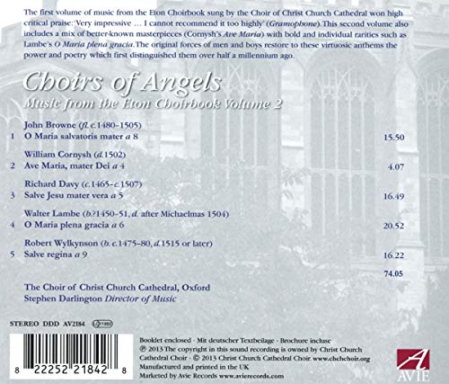 Choirs Of Angels: Music From The Eton Choirbook Vo...