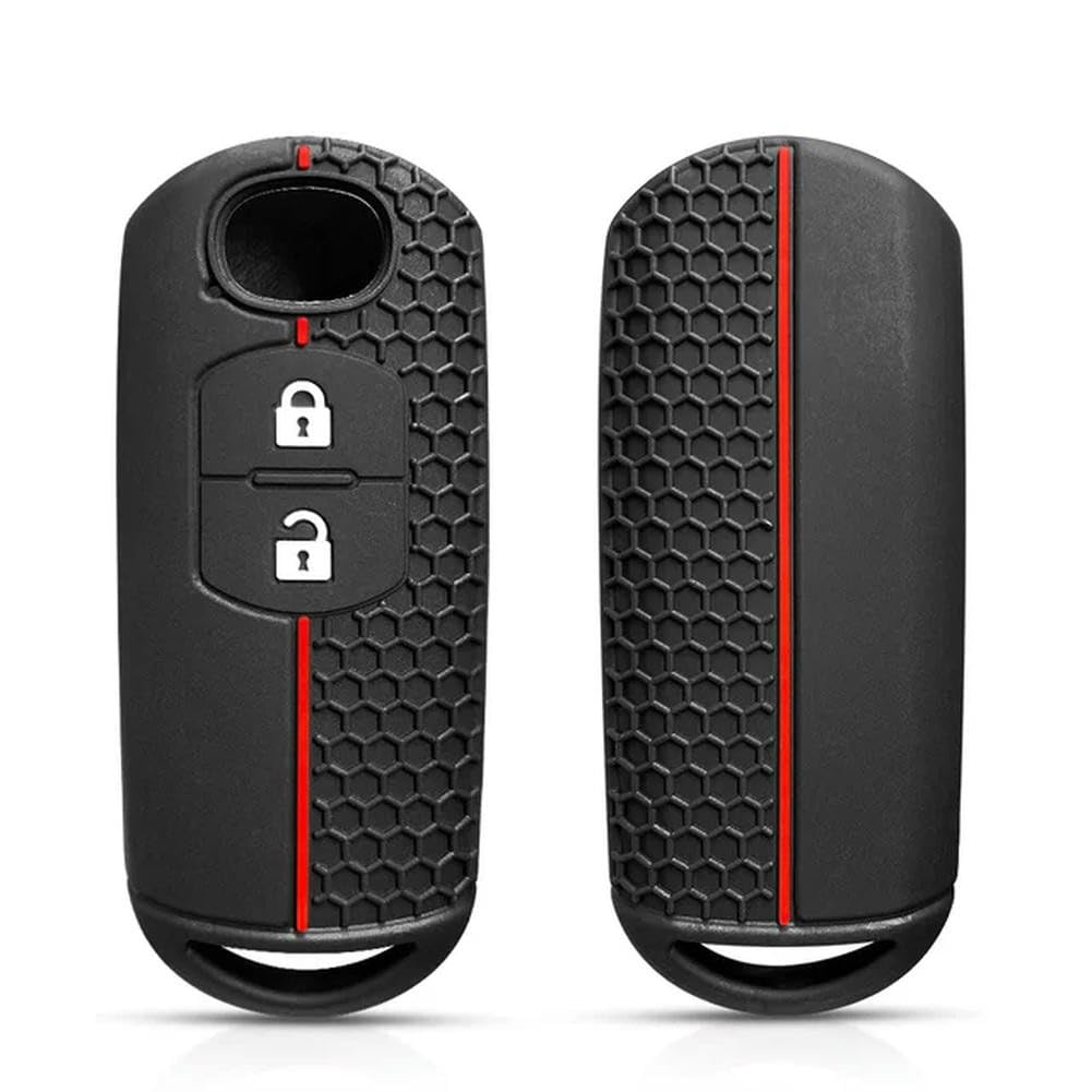 GUYFAMAuto Parts Silicone Key Holder Keychain Car Key Case Cover For M-azda 3 2 6 Axela Atenza CX7 CX5 CX3 CX8 CX9 CX4 Sch5 X5 Demio Accessories-1 PC black