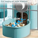 PRITOK Automatischer Futter und Wasserspender: 2 Stück Futterspender und Wasserspender für Haustiere, Set zur Fütterung von Hund und Katze, Hängend Futterspender für Katzen, Hunde Blau
