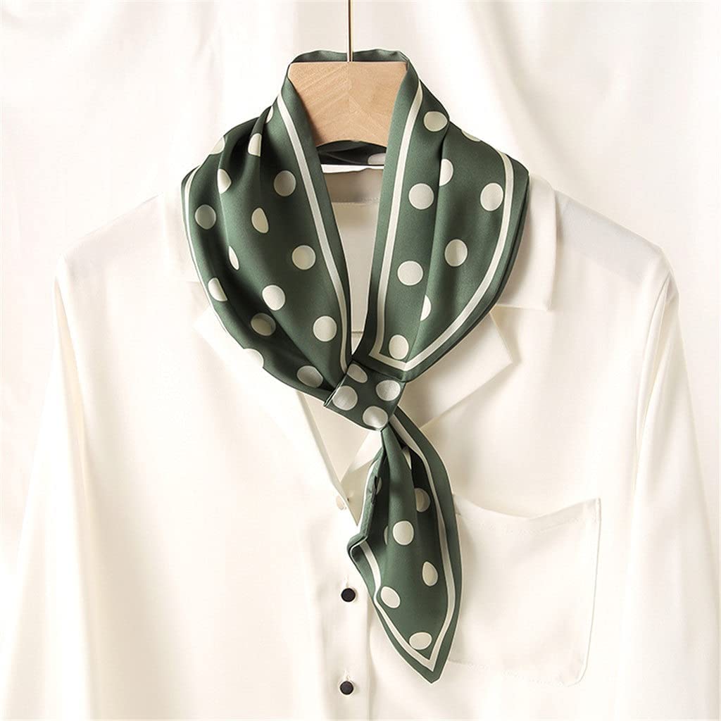 Bufanda de Mujer Bufanda Cuadrada Estampado de Corbata de Pelo Pañuelo de Seda Satinada Pañuelo de Cabeza para Mujer Bufanda de Seda de Tira Larga pequeña (B 15 * 70CM)