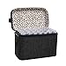 Celatra 84 Slots Diamant Boîte De Rangement en PU Motif Conception Diamant Broderie Strass Peinture Accessoire Bijoux Perles Nail Organisateur Carry Case, Double Zipper Design (Noir)