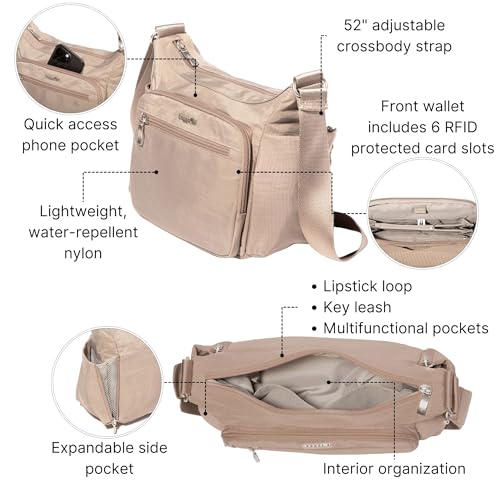 Image of Baggallini womens Crosstown Hobo Crossbody