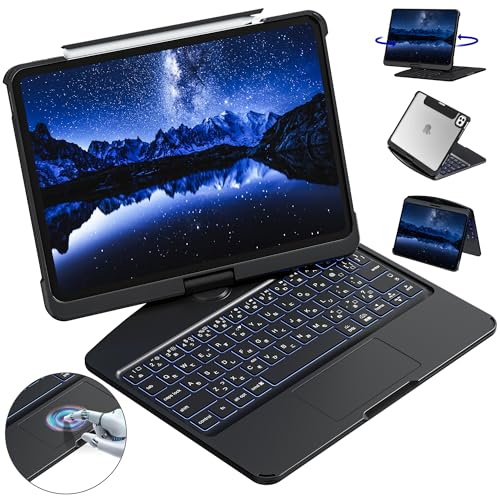 ifacemall 2025Vo iPad Air 13C`iM3 2025 / M2 2024jΉ {zL[{[hP[X }WbNL[{[h 360x] xȂEx obNCgEyz_[ iPad Pro 12.9C`i