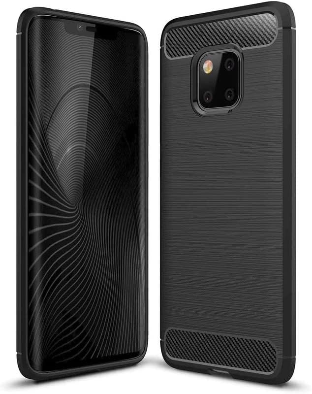Image of Hybrid Carbon Fiber Back Case for Huawei Mate 20 Pro (Black)
