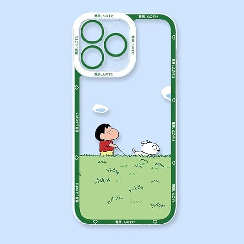 スマホケース クレヨンしんちゃん しんちゃん iPhone用ケース アイフォンケース 耐衝撃 ソフト iPhone16promax 携帯カバー クリア 耐衝撃 四隅滑り止め レンズ保護 スレ傷防止 滑り止め 軽い