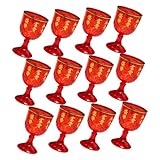 GALPADA 12 Stück Kelch Rotwein Tassen Weinglas chinesische weinbecher Bier Trinkbecher Whiskey-Shot-Becher Weinzubehör für zu Hause Partybecher Kleine Weinbecher Hochzeitstassen Plastik
