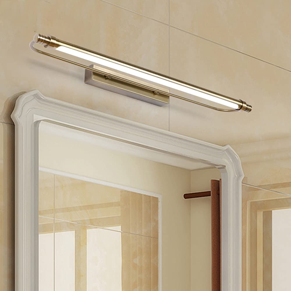 Lampada frontale a specchio a LED retrò per bagno, lampade da specchio da bagno impermeabili IP44, applique da parete a LED in metallo regolabile per soggiorno, camera da letto, salotto, applique per