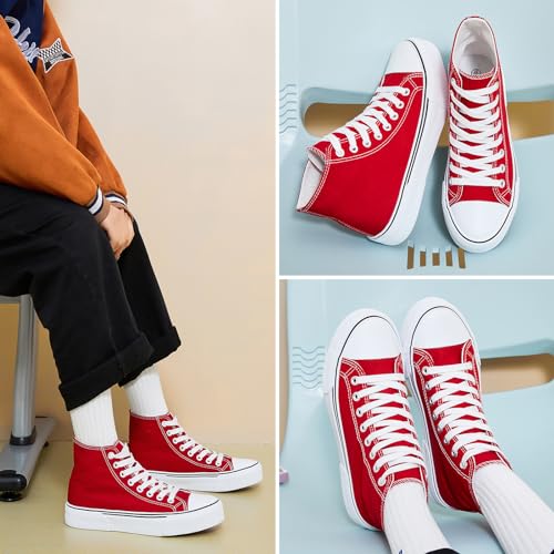 Image of hash bubbie High Top Sneakers for Women Classic High Tops Canvas Shoes Lace up Women's Fashion Sneaker