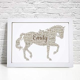 Personalised Horse Word Art Print - A5, A4 Prints & Framed