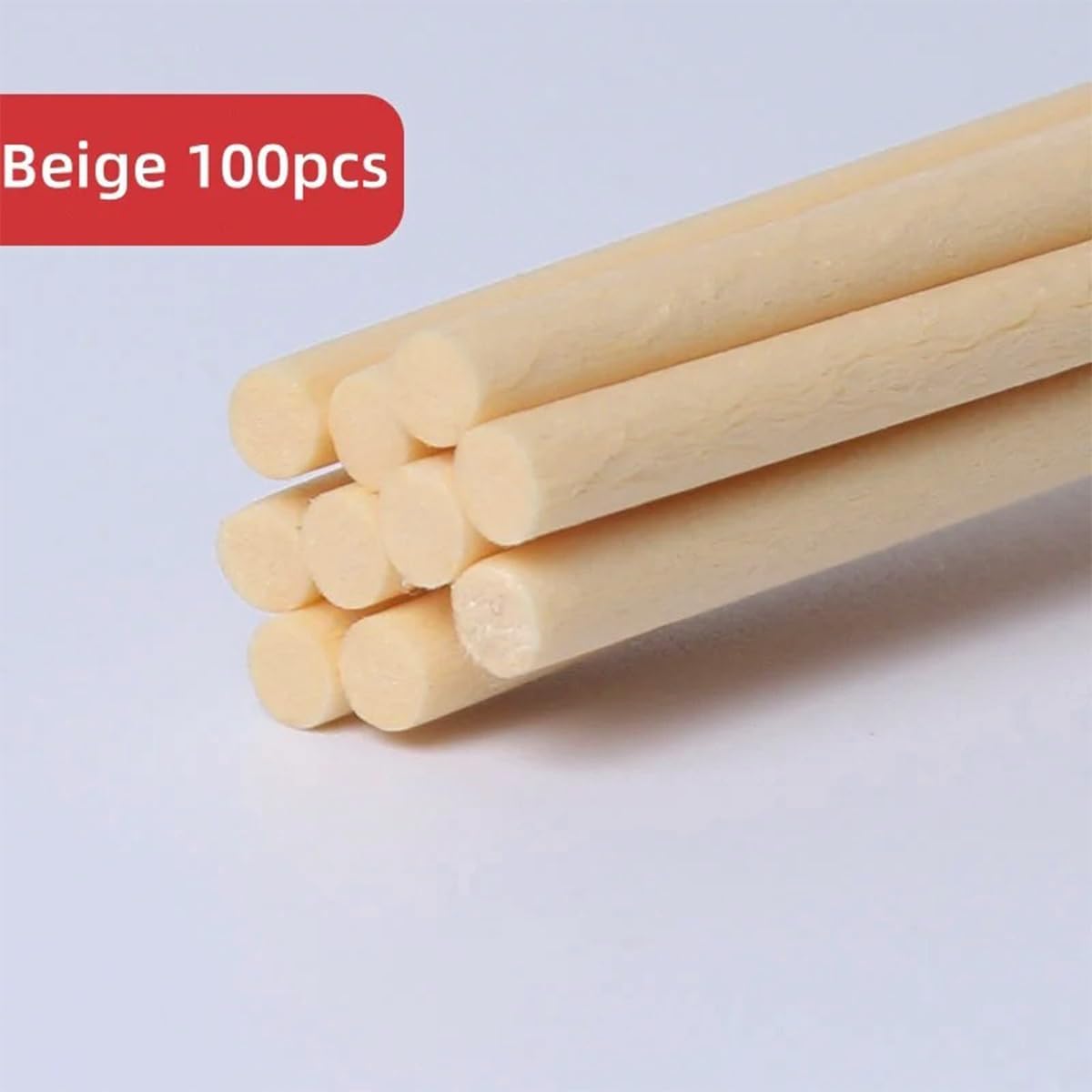 Queenbox 7.8inx0.12in 100pcs Fibre Reed Diffuser Replacement Stick, Essential Oil Aroma Diffuser Sticks Refill for Aroma Fragrance Spa Aromatherapy, Beige