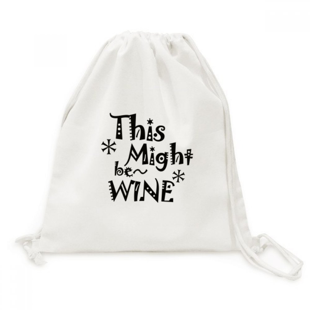Sac à cordon en toile citation de vin idéal pour vos pique-niques
